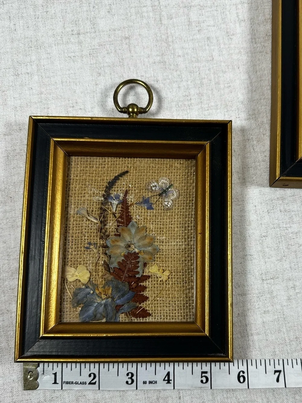 Pressed Floral Wall Art Floralp Pair Black Gold Frames